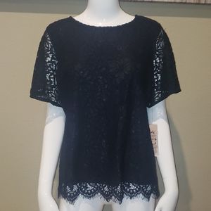New With Tag NANETTE LEPORE Women Dark Navy Blouse